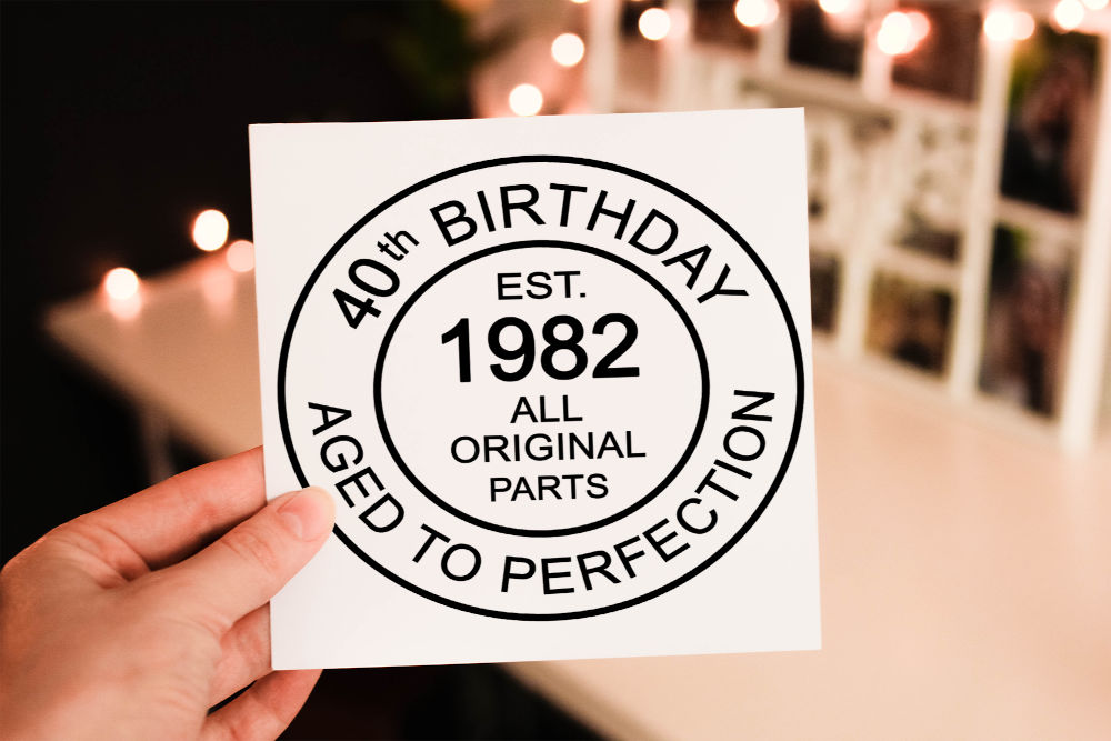 40th Birthday Personalised Card, Card for 40th Birthday - Click Image to Close